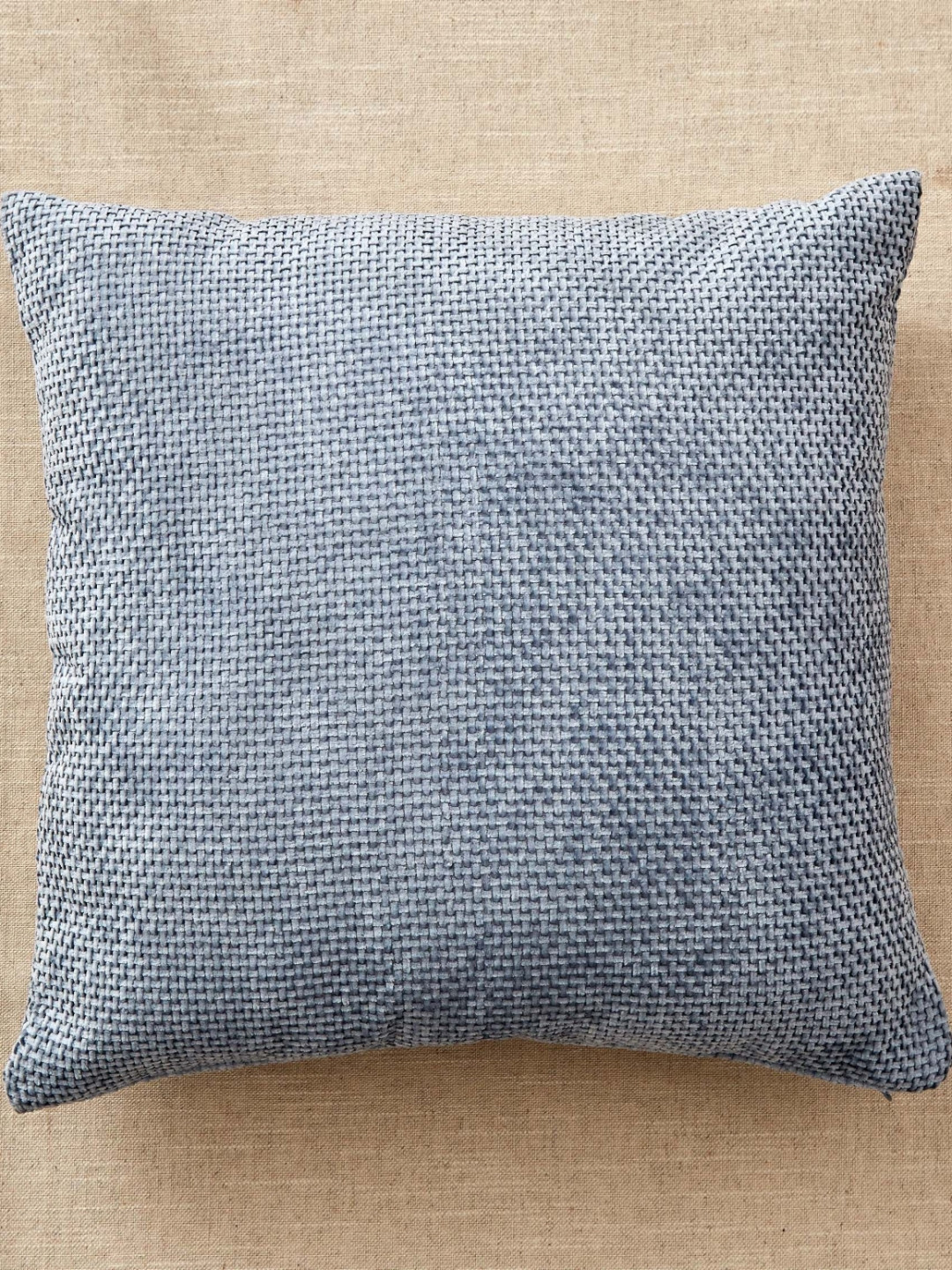 Home Centre Nile Woven Blue Square-Shaped Pre-Filled Cushion