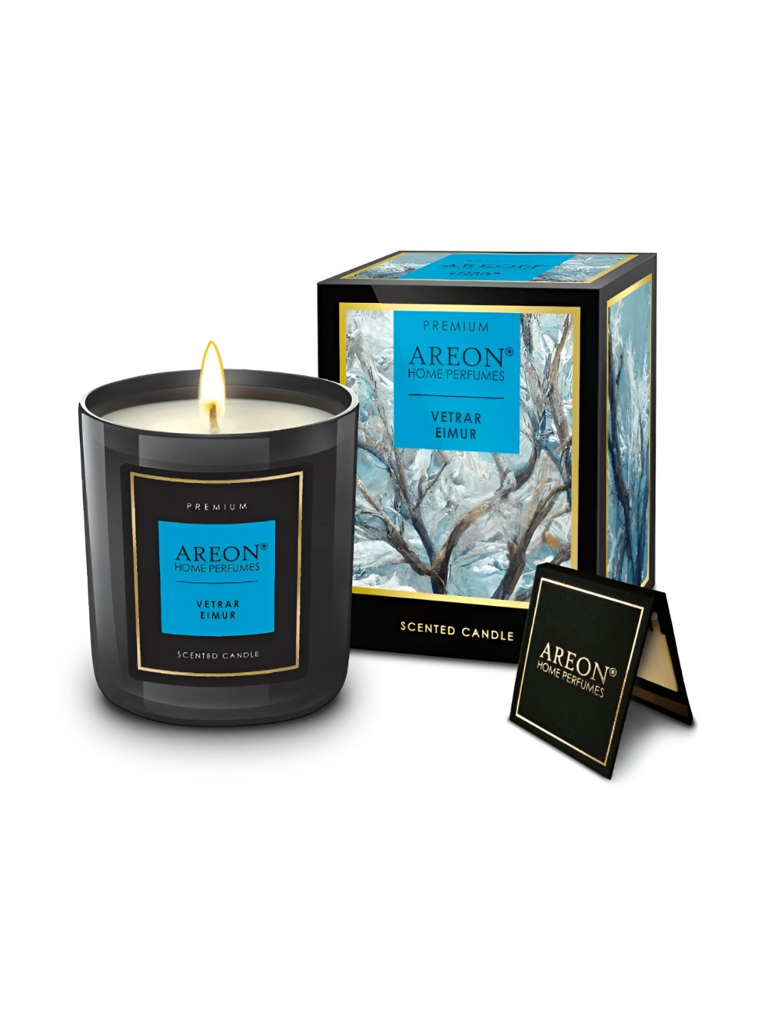 AREON Scented 1 Wick Vetrar Eimur Solid Geometric Regular Jar Candles