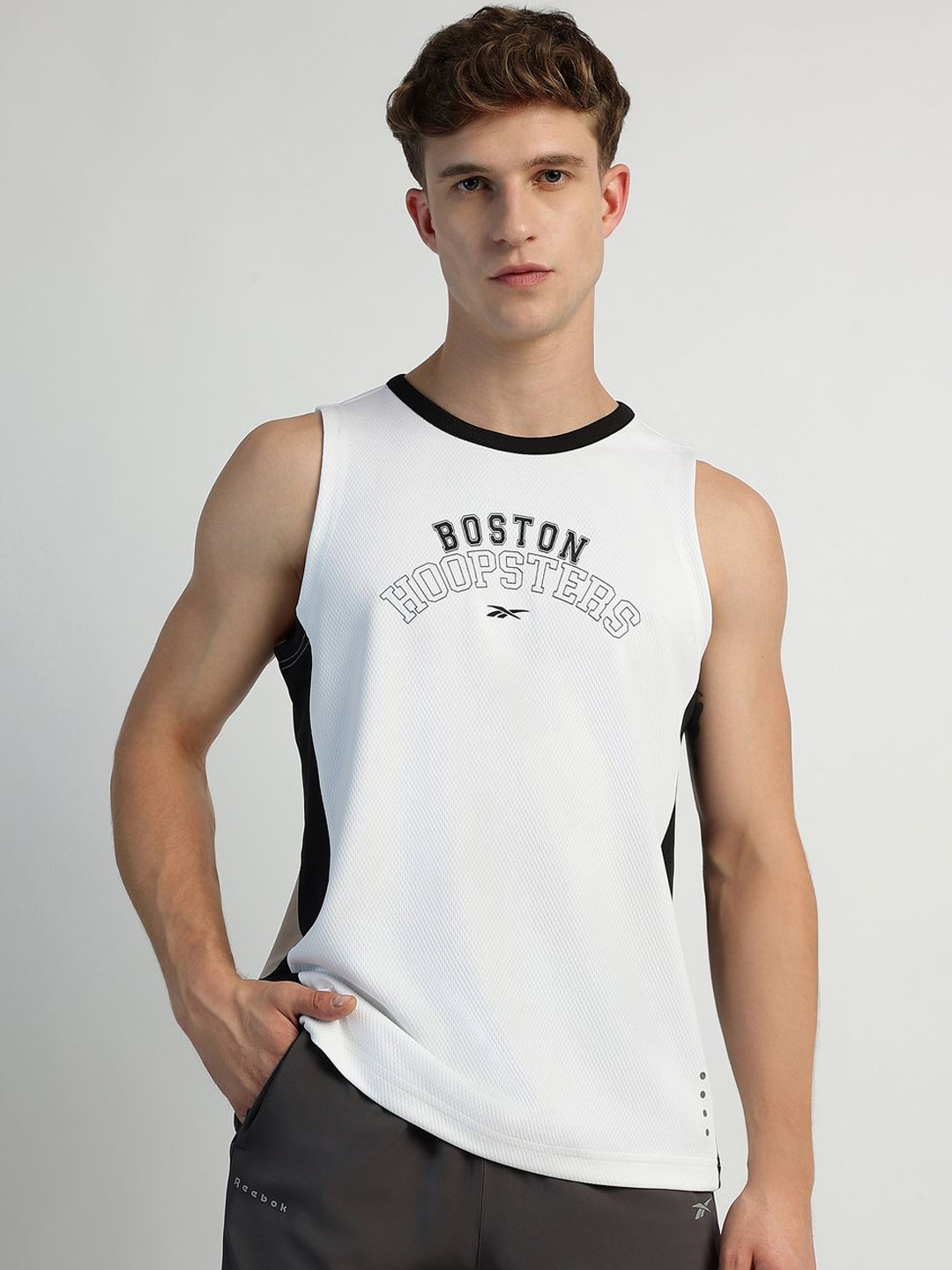 Reebok Printed Round Neck Tank Top-RMTTRA0060