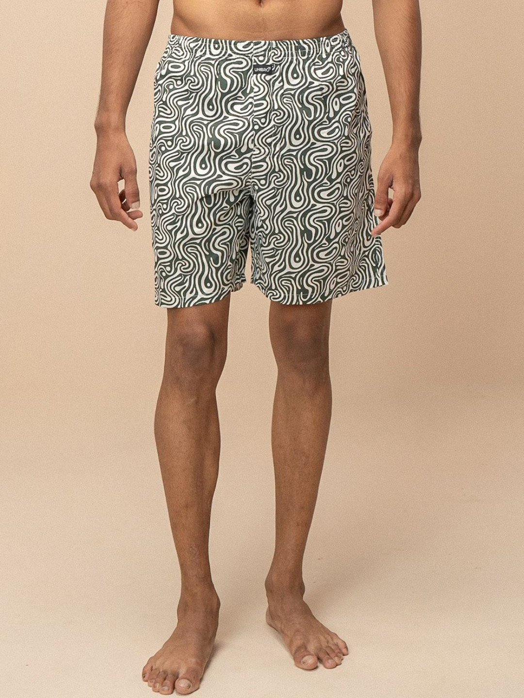 Unibro Printed Pure Combed Cotton Mis-Rise Boxers WOVENBOXER-WB50