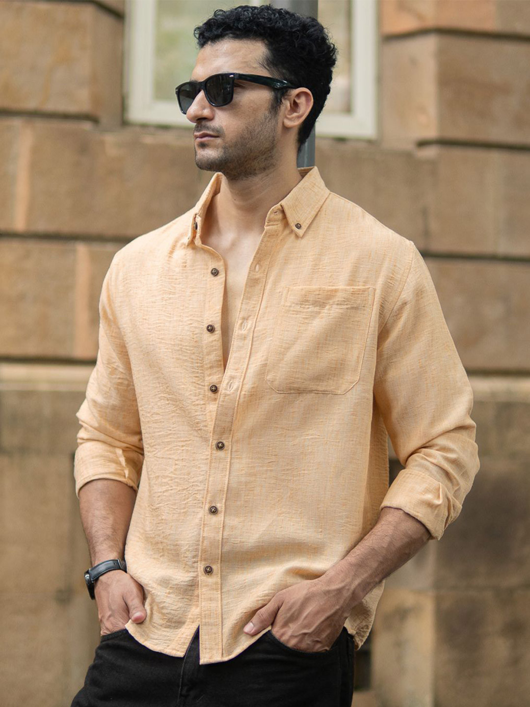 Powerlook Textured Long Sleeves Shirt