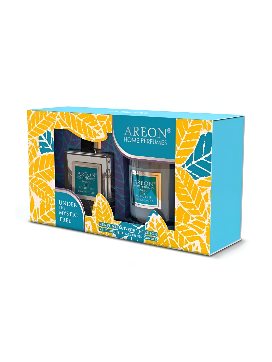 AREON Blue & Yellow Under the Mystic Tree Home Perfume 150ml With Candle
