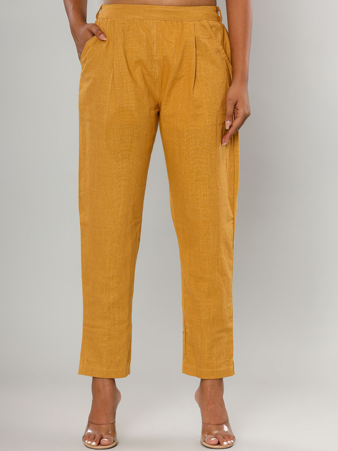 MURLI KURTI Women Relaxed Straight Leg Fit Easy Wash Mid-Rise Trousers