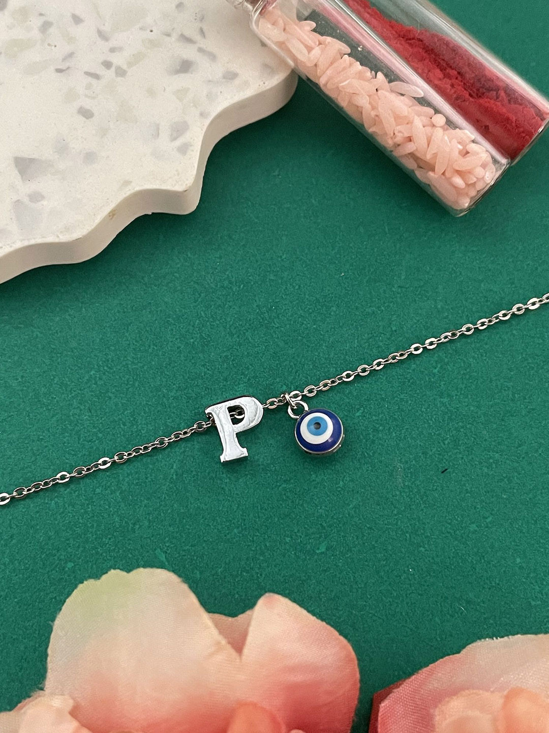 Digital Dress Room P Letter Evil Eye Wraparound Rakhi