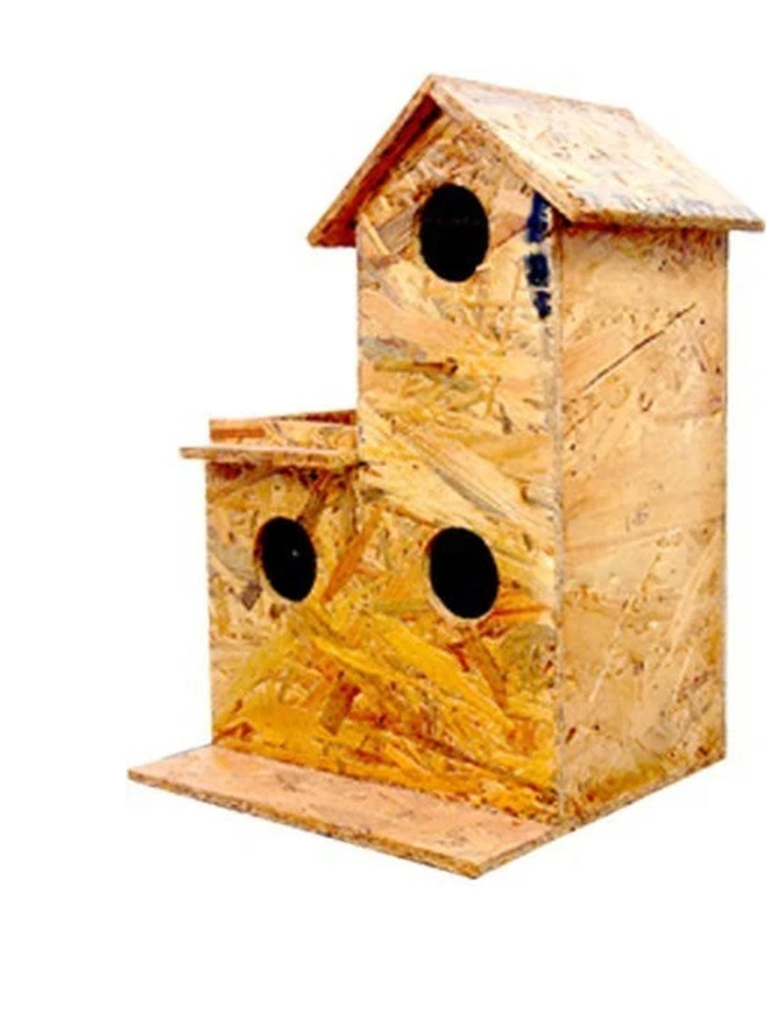 AMIJIVDAYA Beige Wood Bird House
