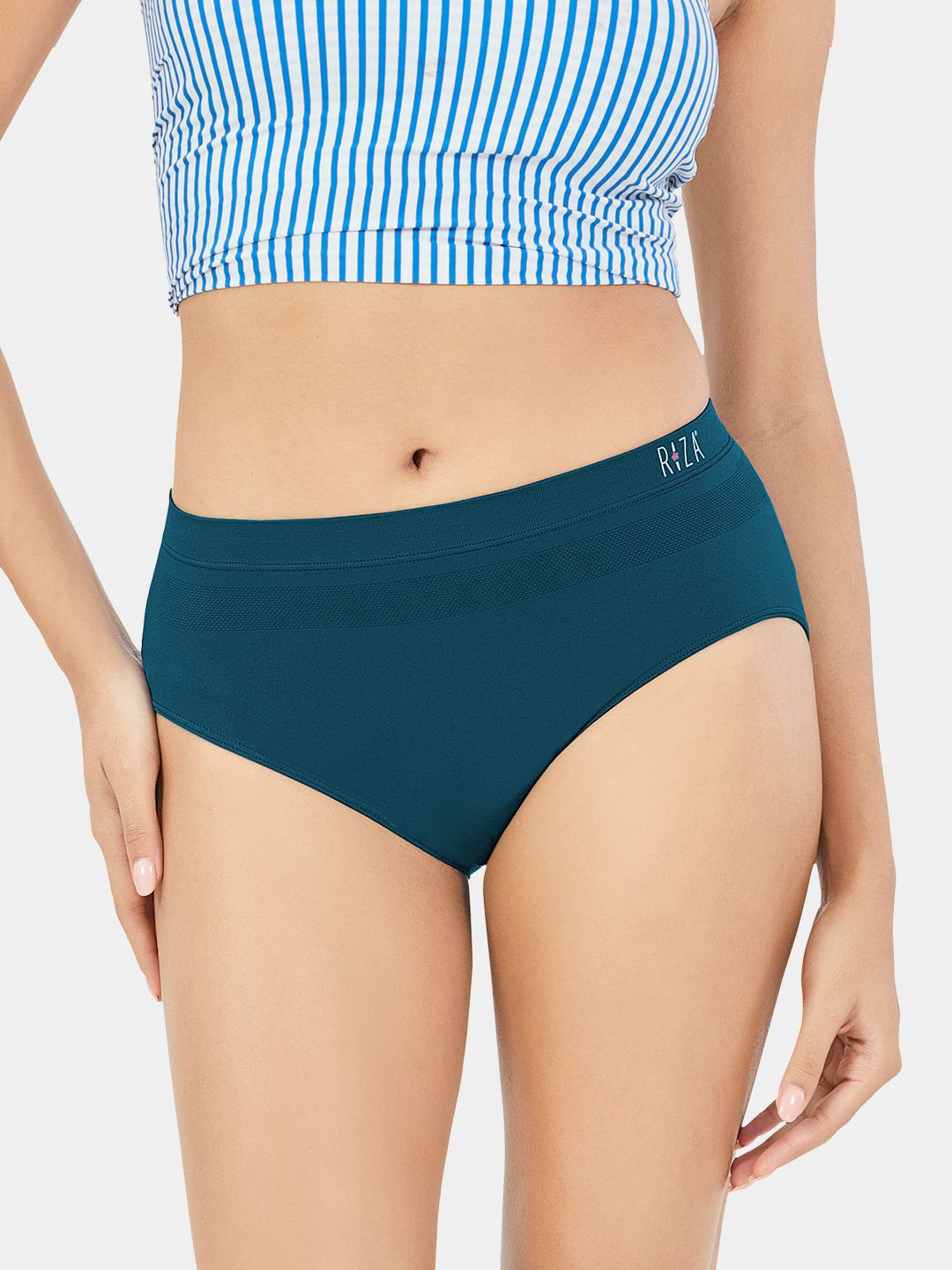 Trylo High-Rise Seamless Hipster Briefs Softglam Full Brief-LE.BLUE-M Pack Of-1