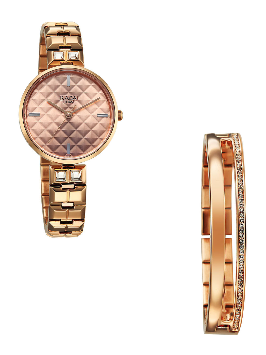 Titan Women Watch & Bracelet Gift Set