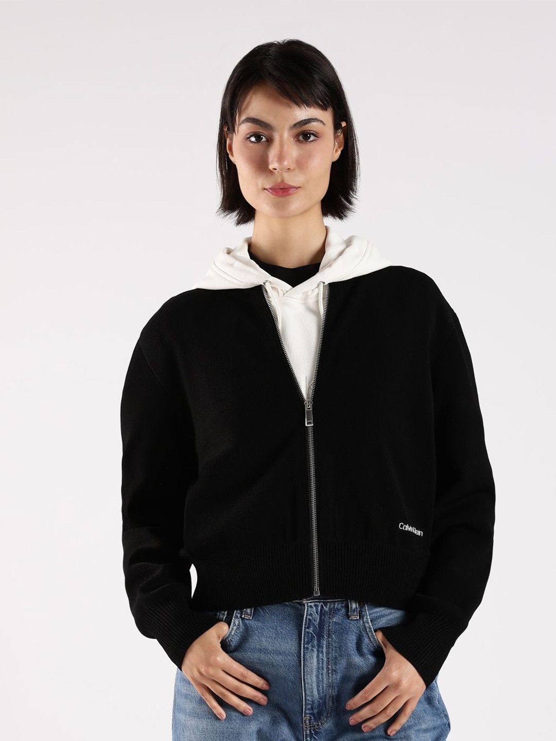 Calvin Klein Jeans Women Brand Logo Embroidered Sweatshirt