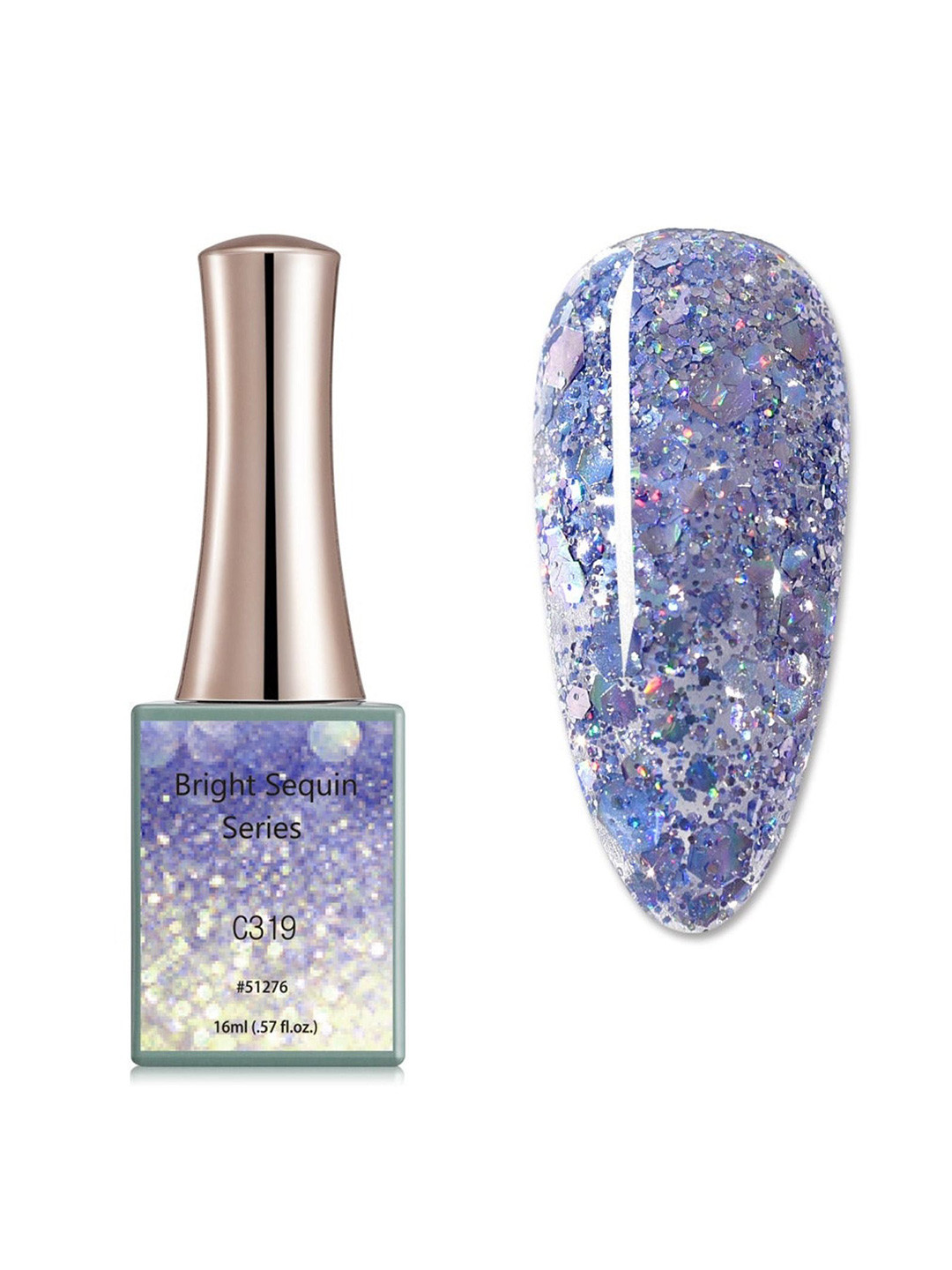 BELLE GAGA Bright Sequin Series UV LED Gel Nail Polish - 16 ml - Shade - C319