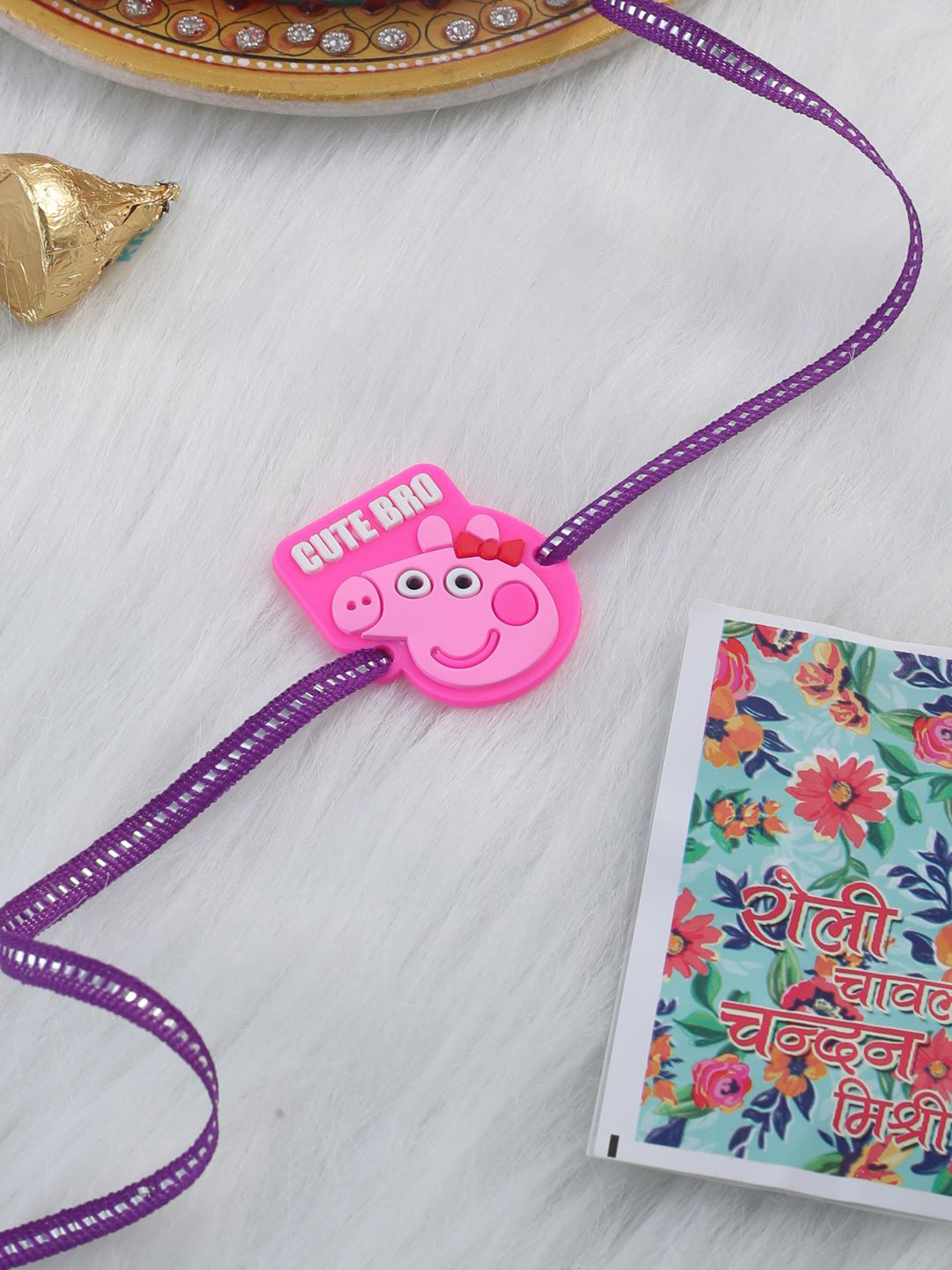 Sangria Kids Cartoon Character Thread Rakhi With Roli Chawal Chandan & Mishri