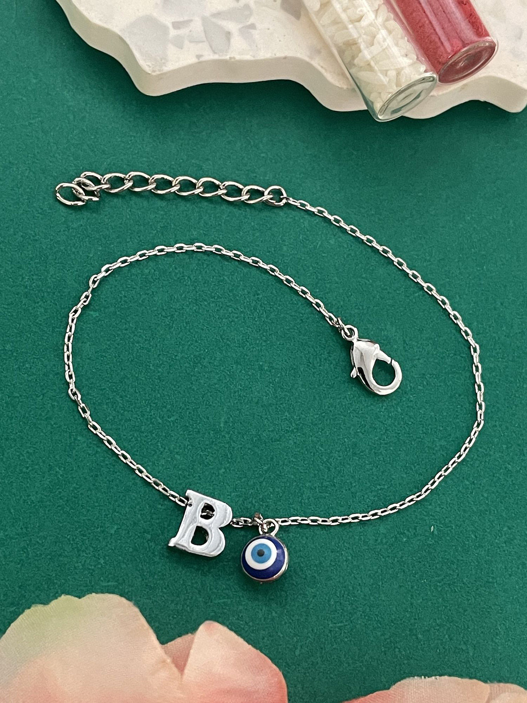 Digital Dress Room B Letter Evil Eye Name Wraparound Rakhi