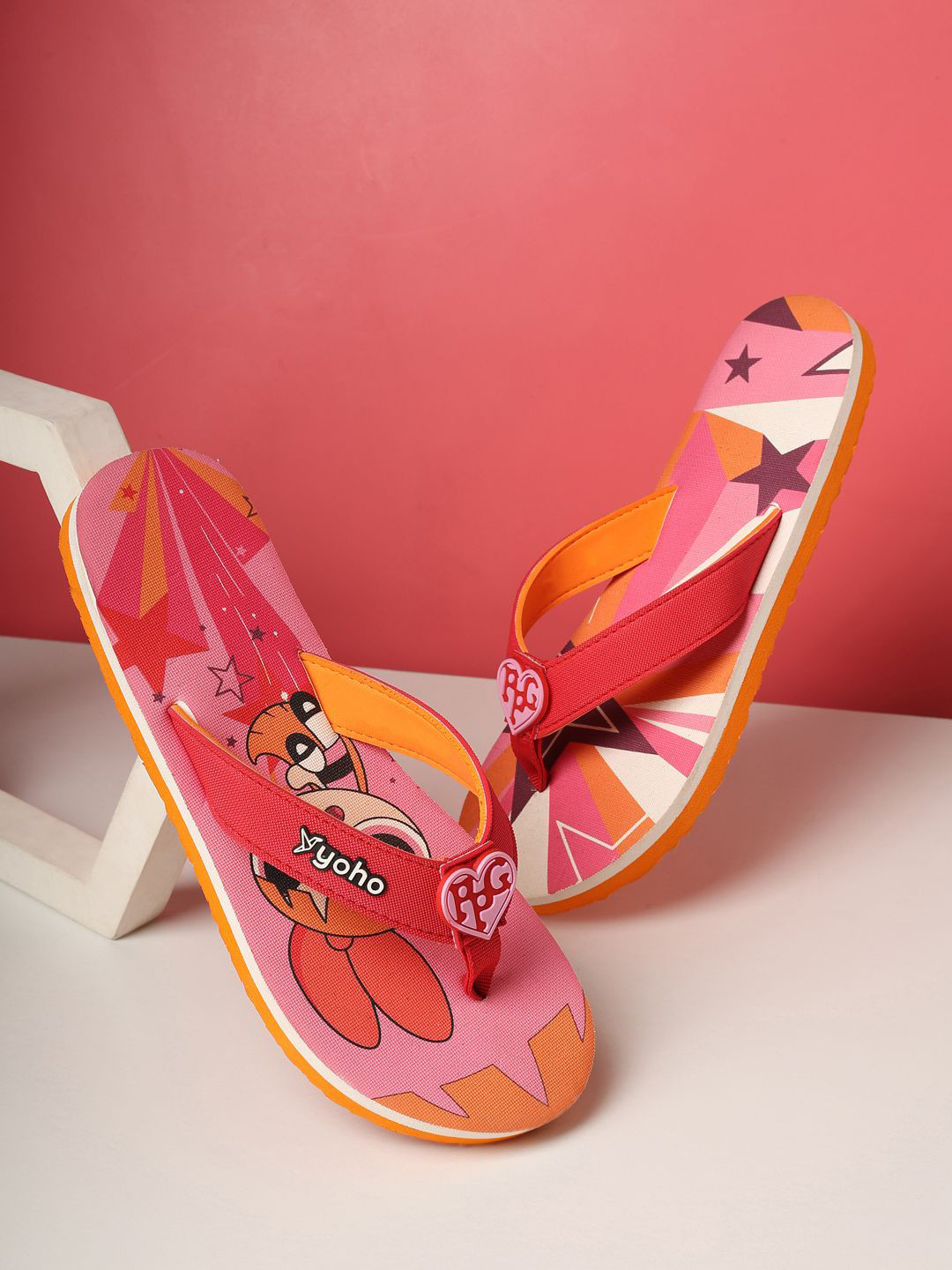 yoho Women Powerpuff Girls Printed Thong Flip-Flops