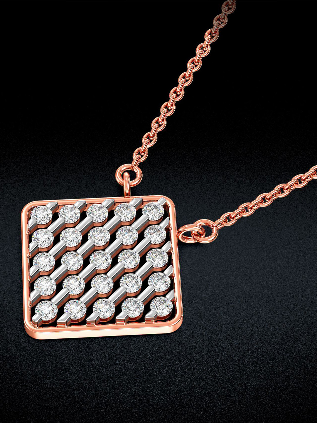 Joyalukkas Radiant Square Diamond Pendant