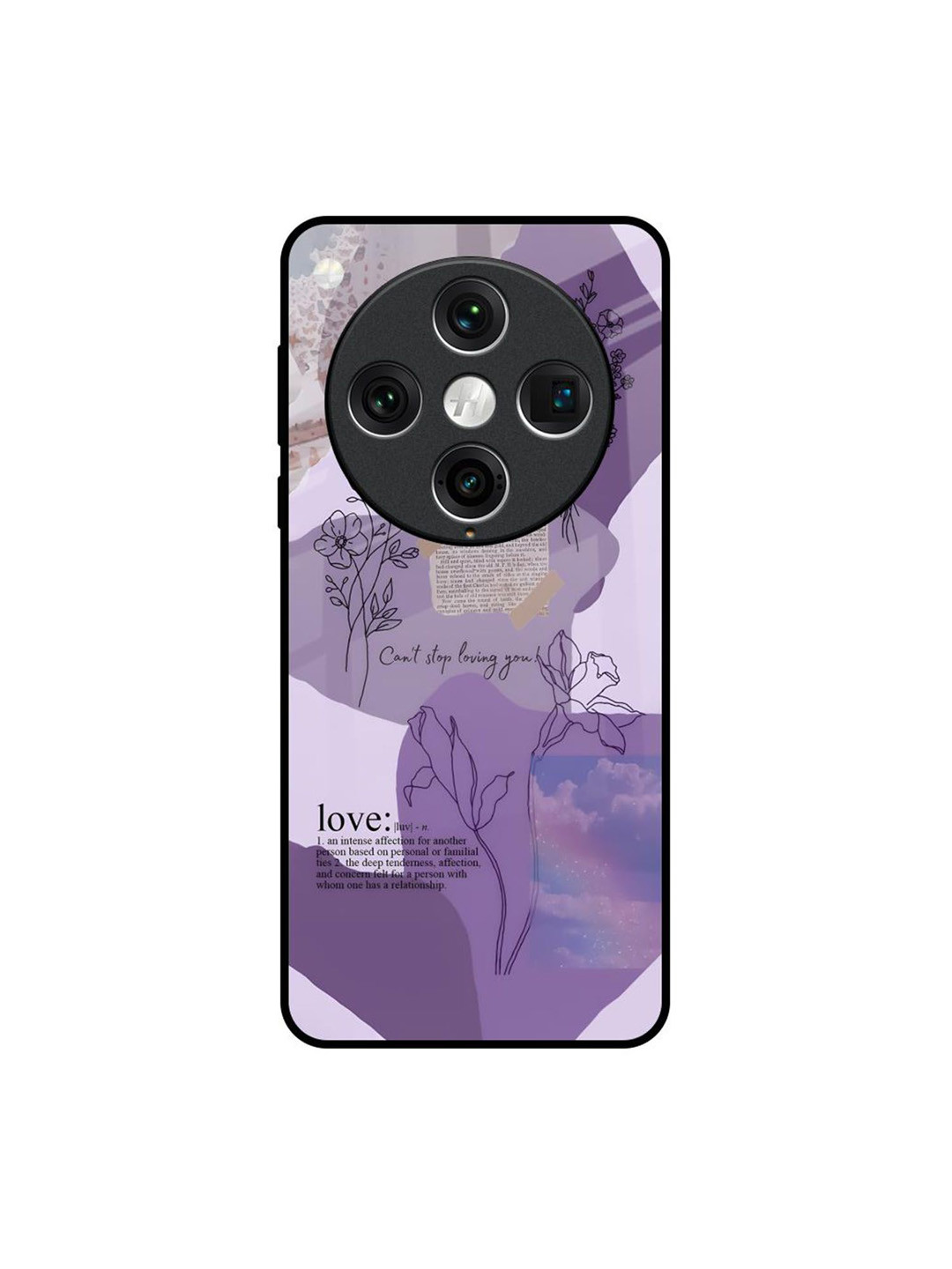 QRIOH Petal Poetry Printed Oppo Find X8 Pro Glass Back Case