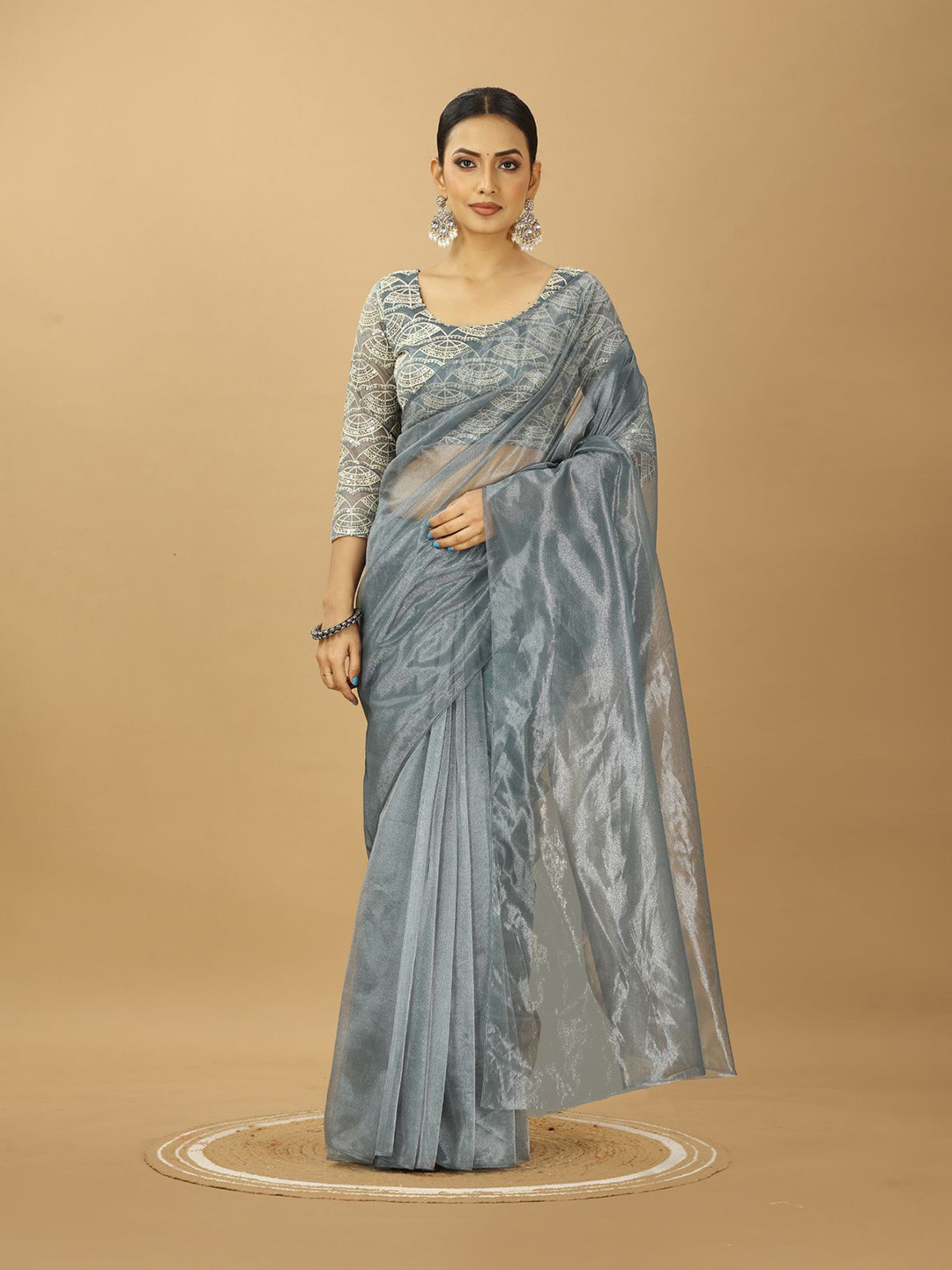 PATLANI STYLE Net Saree With Sequence Blouse