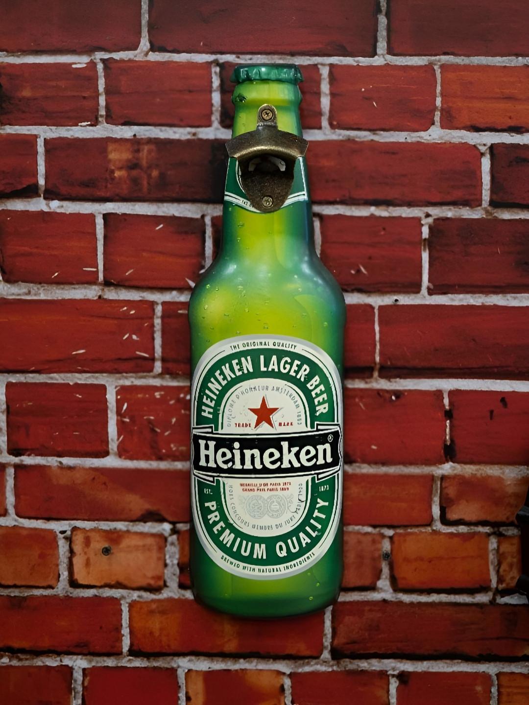 eazy wagon Bottle Opener Metal - Heineken Matte Hanging Hall Wall Hangings-18.9In