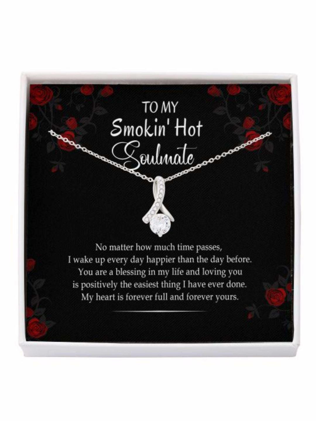 Sterling Silver Alluring Beauty Necklace Gift For Wife Girlfriend Hot Soulmate Valentines Day