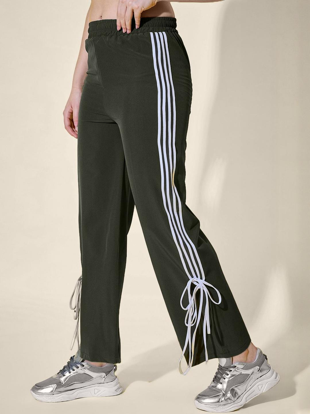 CORSICA Women Green Polyester Track Pants