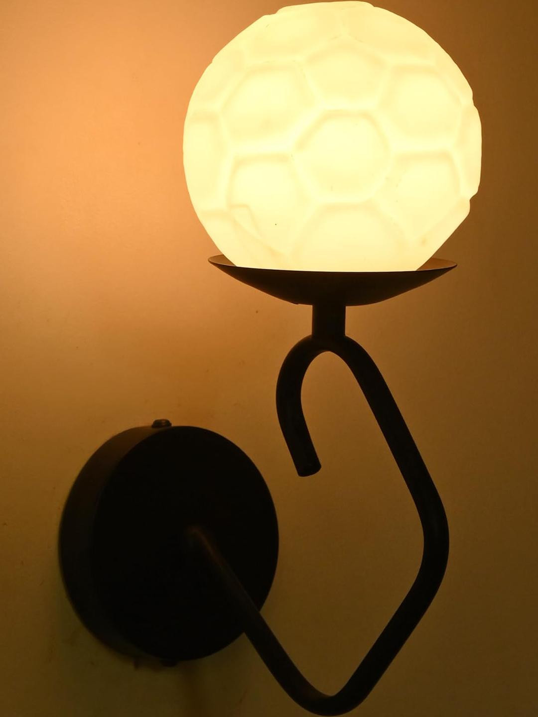Somil White Designer Glass Wall Night Lamp