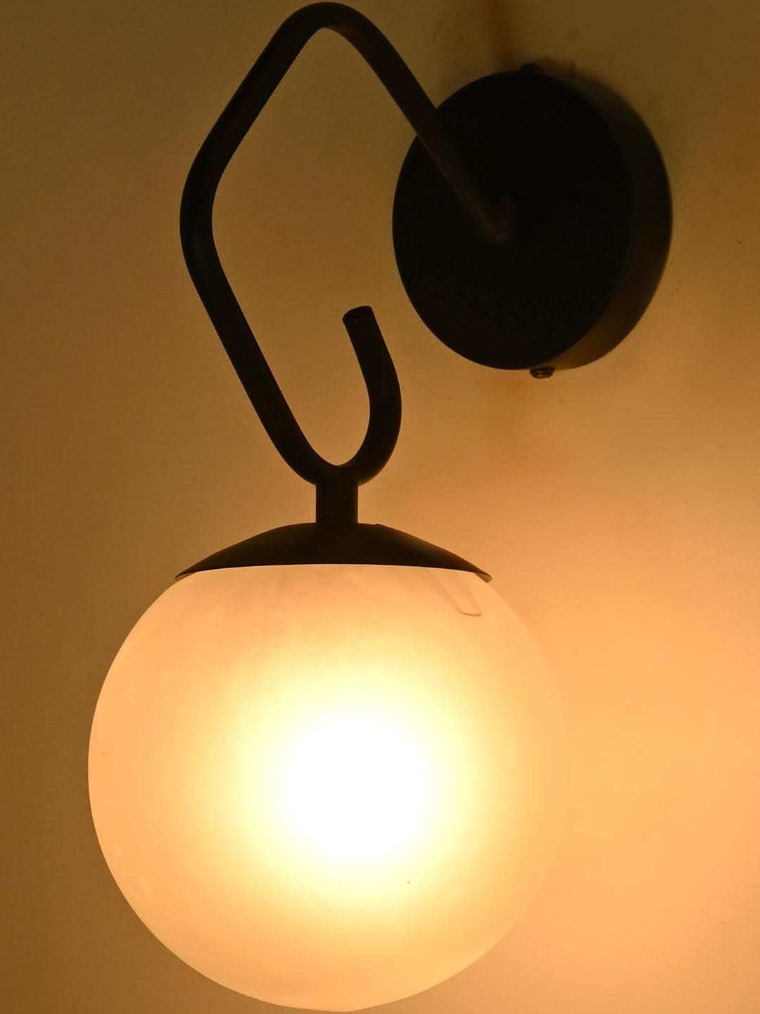 SOMIL White & Black Glass Decorative Wall Light