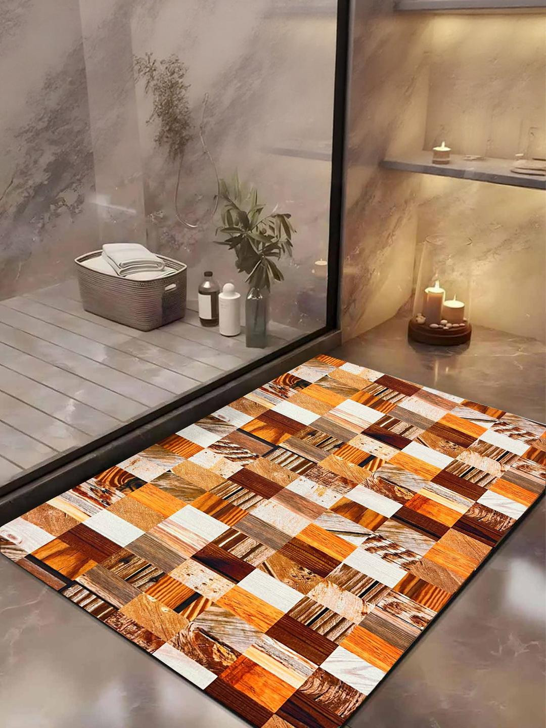 IVAZA Unisex White Silicon Material Anti Slip Bath Mats For Bathroom