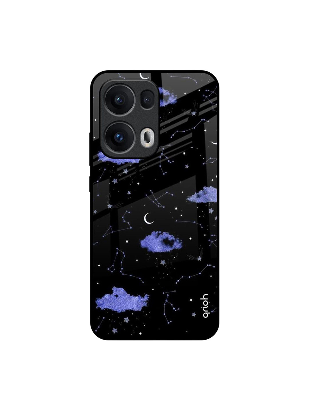 QRIOH Constellations Printed Oppo Reno13 Pro 5G Glass Back Case
