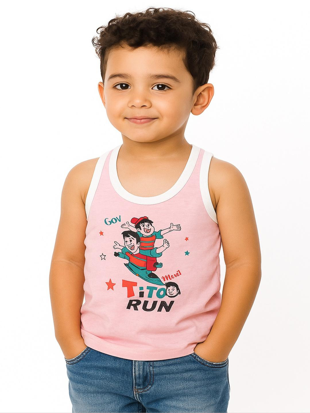 Cortica Colorful Pack Of 2 Printed Cototn Innerwear Vest