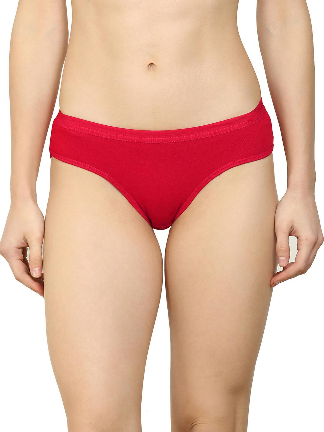 New stylish Red Cotton Hipster Multicolor Panties Pack of 1