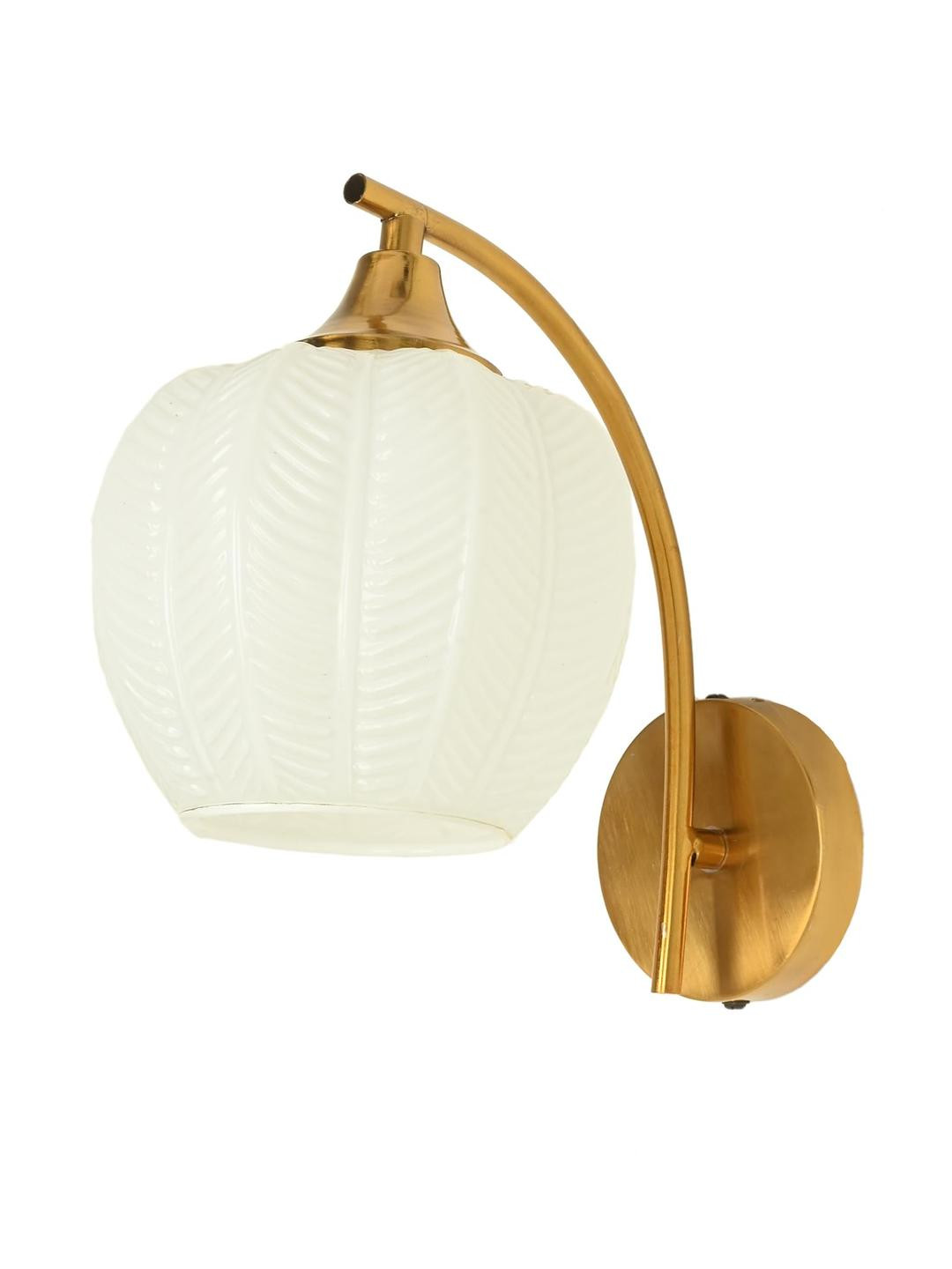 Somil Premium Designer Glass Wall/Night Lamp  Elegant  & Stylish Dcor Accent for Modern Interiors,  Color White, Size:- 15 x 15 x 29.5 CM