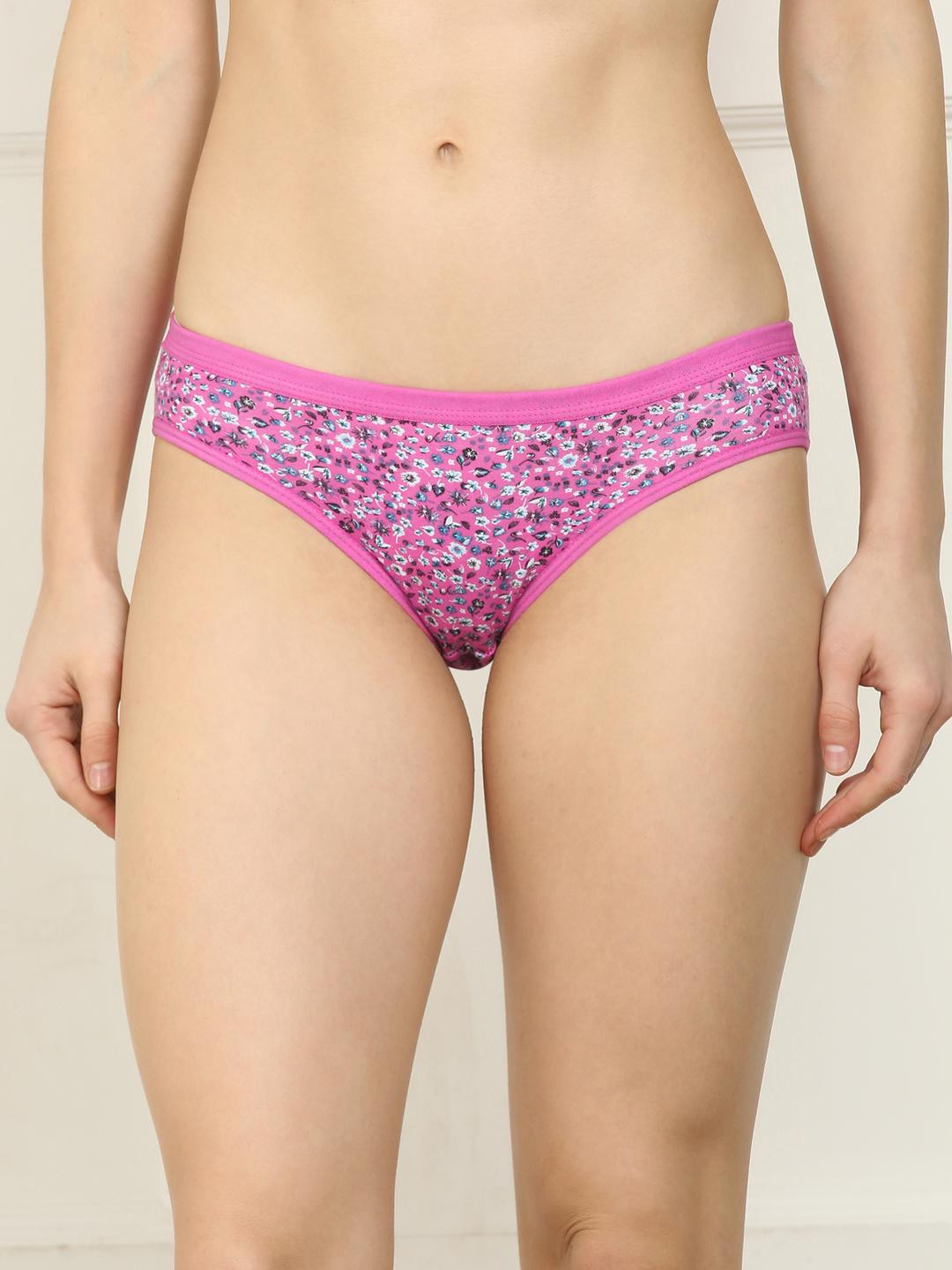 New stylish Pink Cotton Silk Hipster Multicolor Panties Pack of 1
