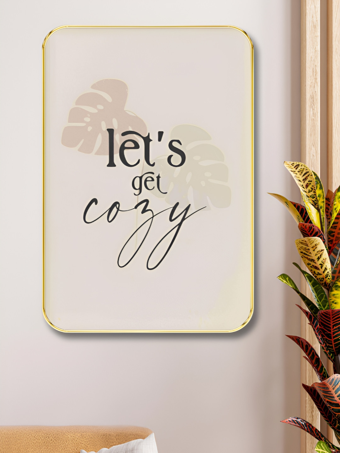 Livin'luxe Off White & Black Wooden Minimal Quote Wall Art