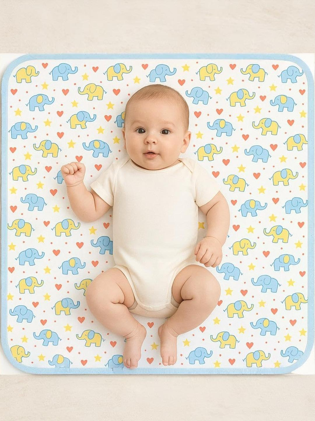 Adhigams Blue Elephant Mild Winter 210 GSM Single Bed Blanket