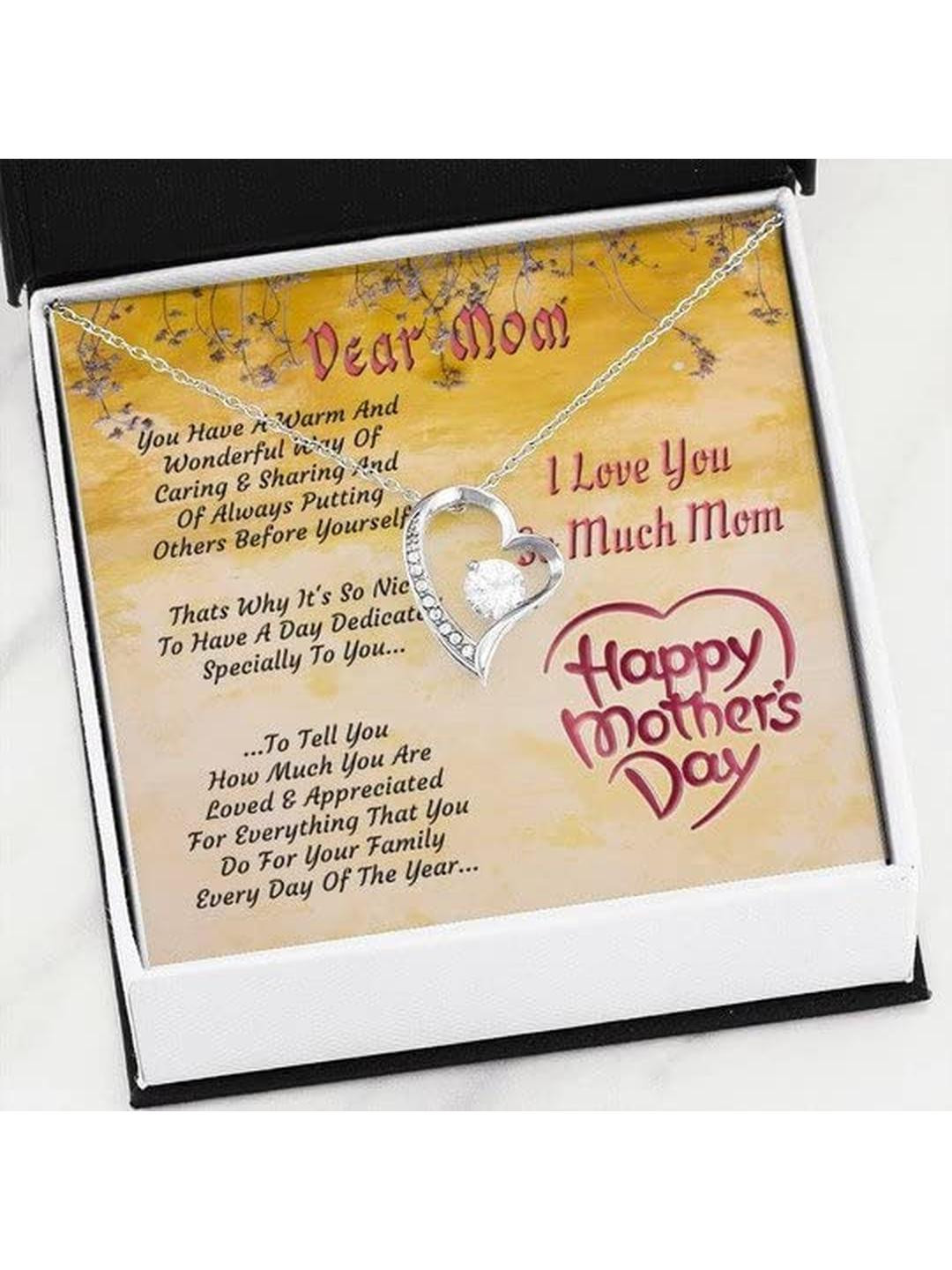 Sterling Silver Gift MOM NECKLACE, HOW MUCH YOU ARE LOVED FOREVER LOVE NECKLACE FOR MOM