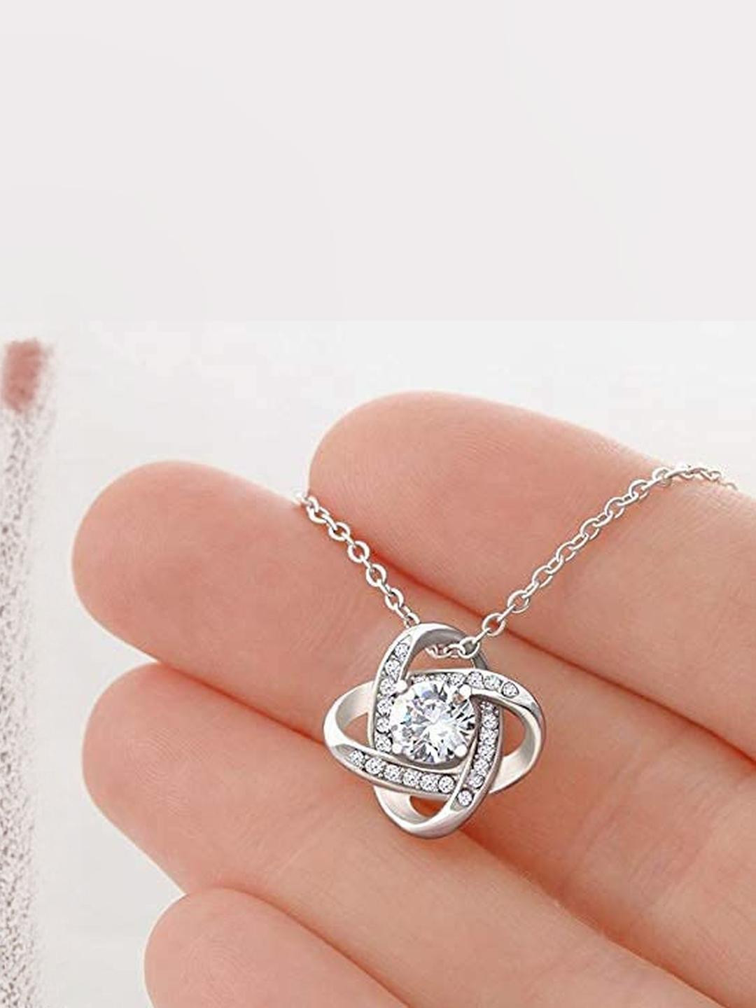 Sterling Silver To My Girlfriend - Stay With You Forever | Necklace to Gift Women & Girls | With Ce