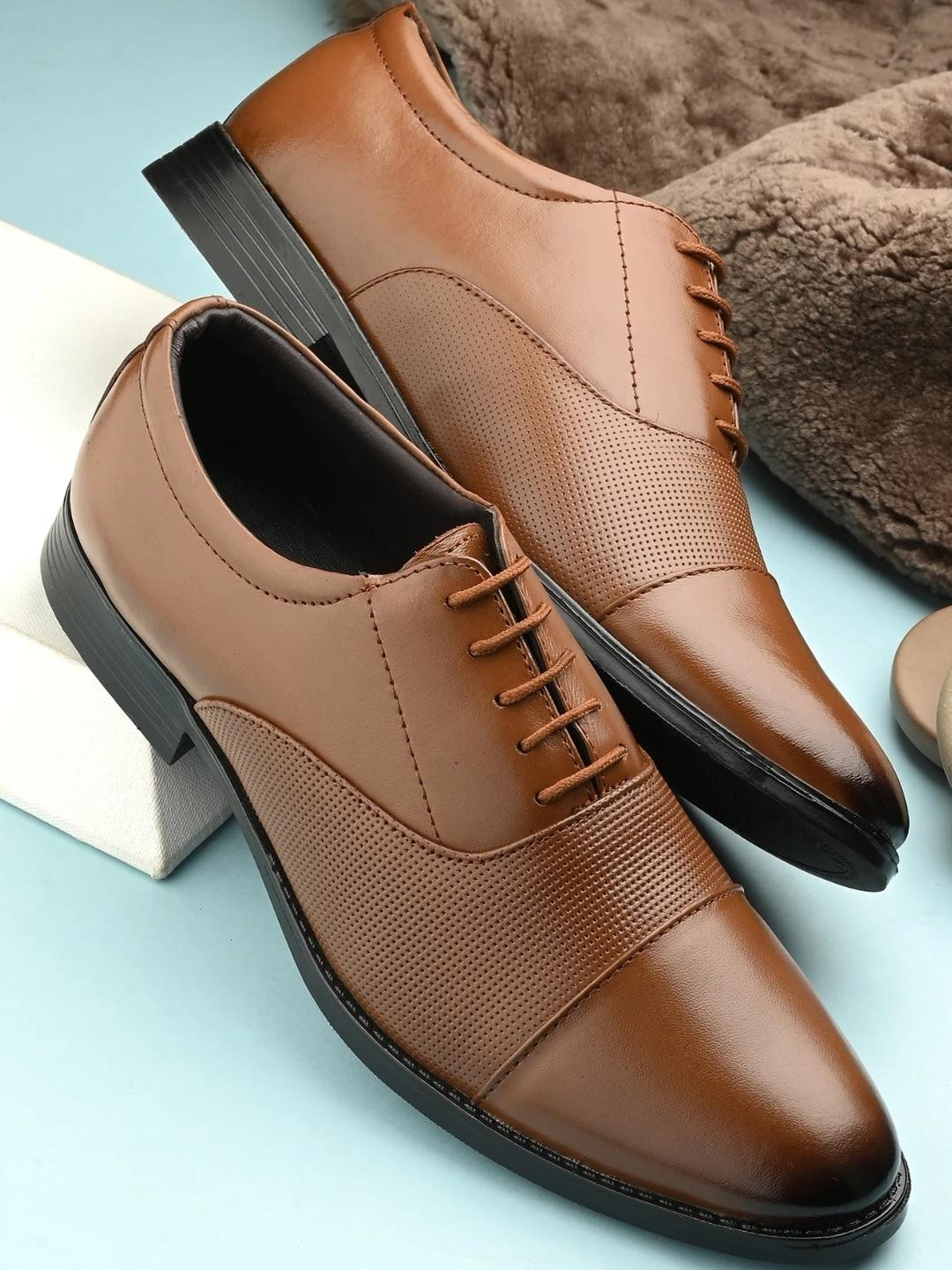 LAZY21 Men Tan Formal Shoes