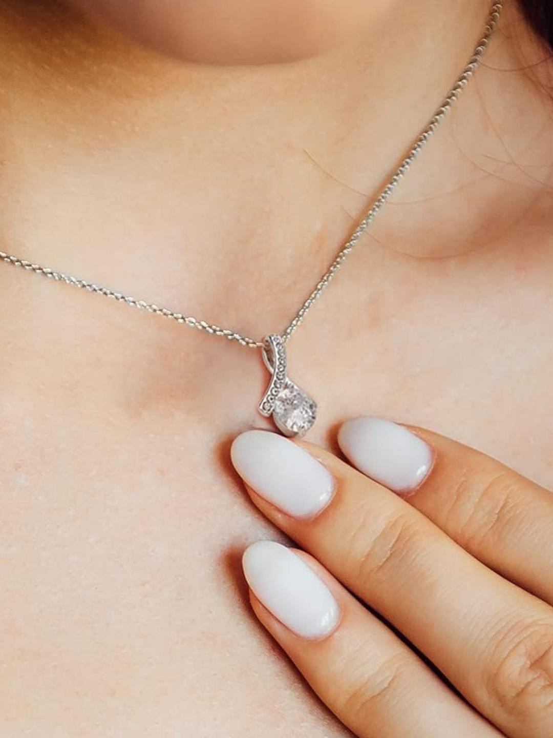 Sterling Silver Wife Necklace, To My WIFE ON OUR ANNIVERSARY Necklace, Wedding Anniversary Gift For