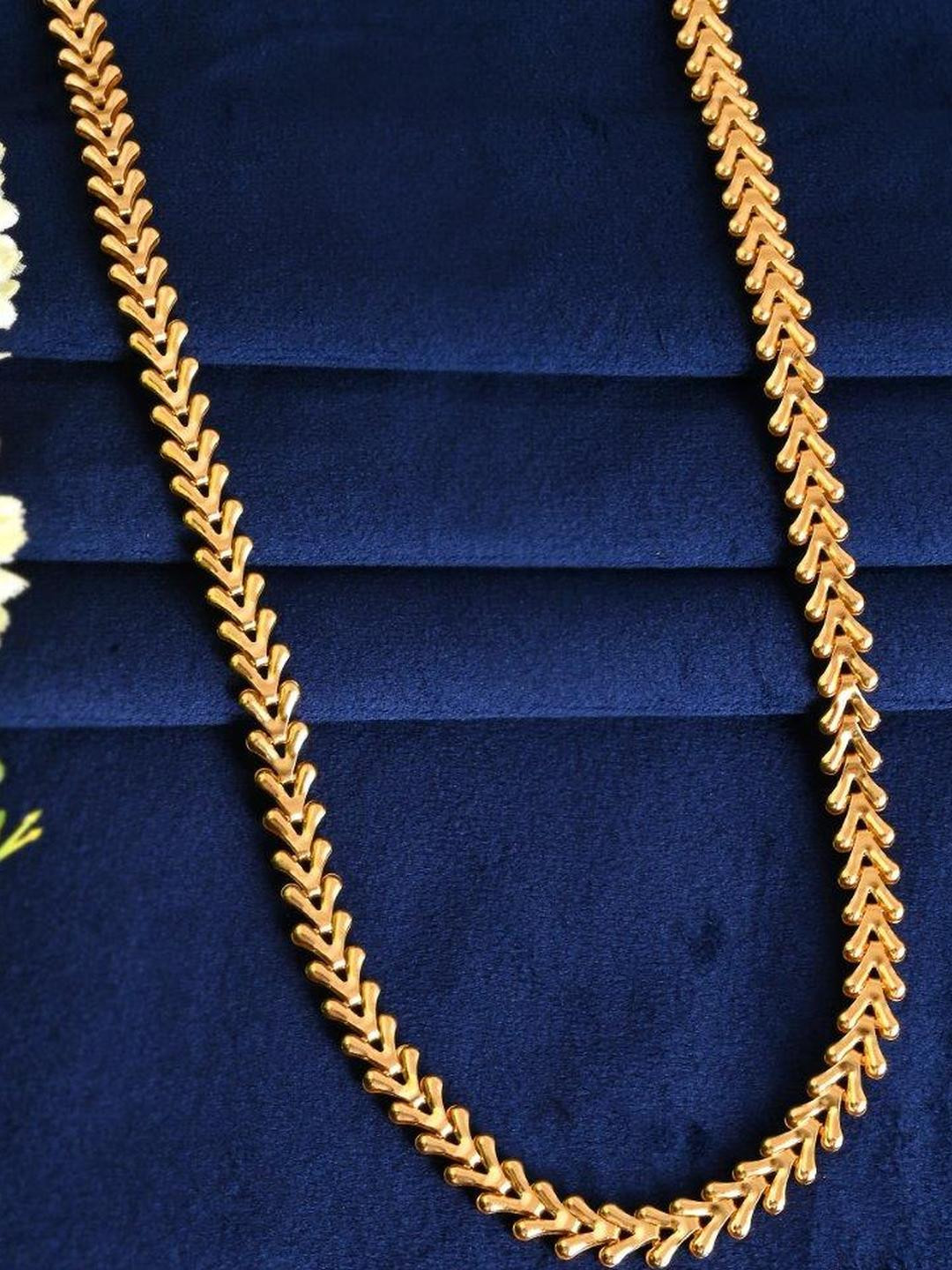 Roadster Men Gold-Plated V Shaped Chain