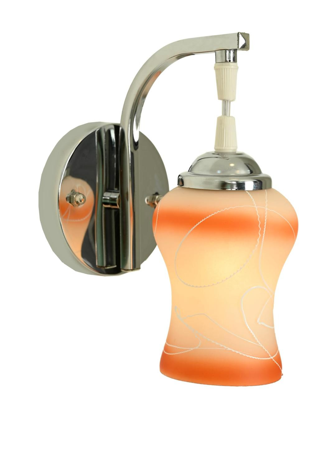 SOMIL Orange & White Printed Glass Decorative Wall Light