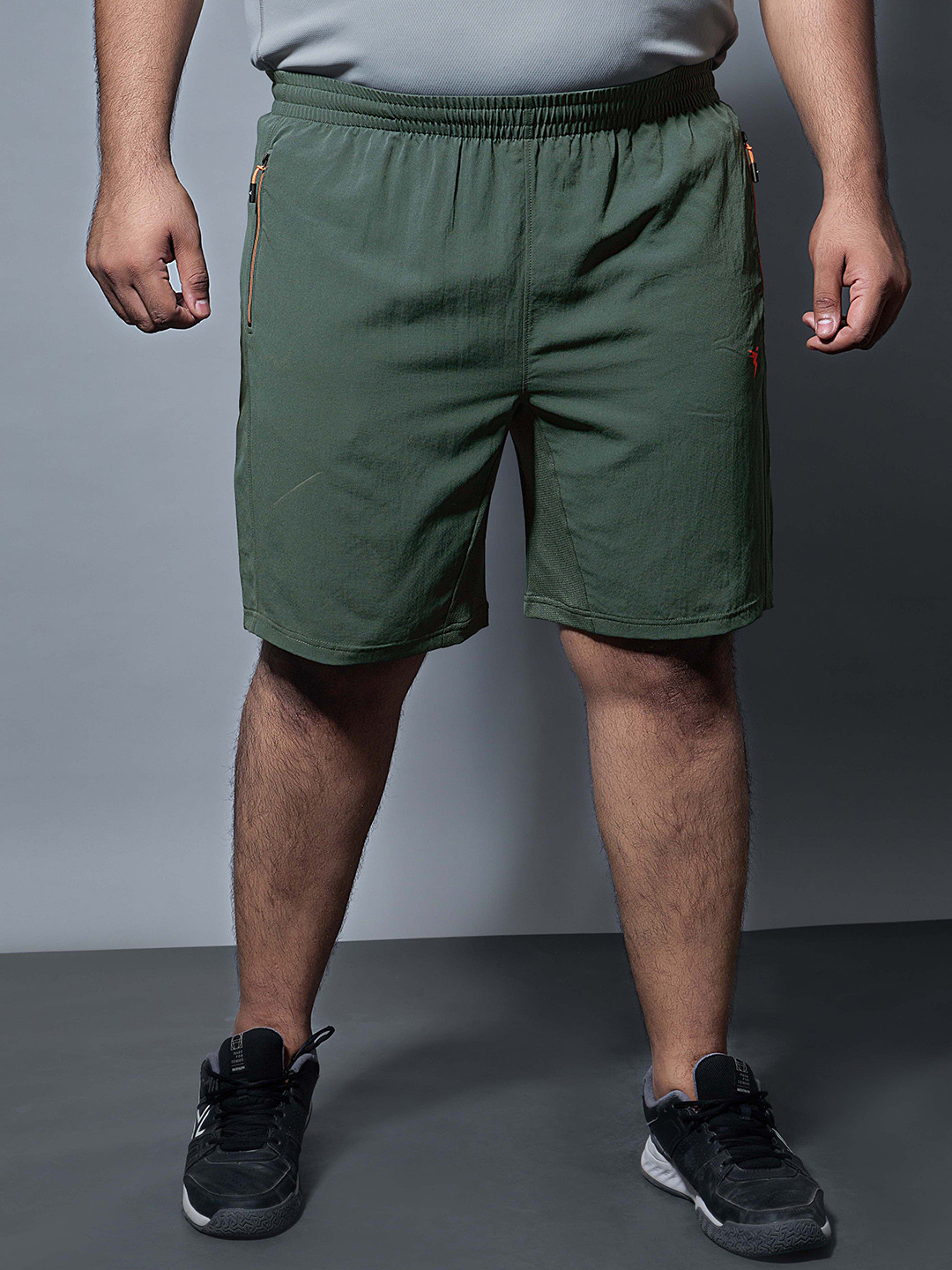 Technosport Men Plus Size Solid Slim Fit  Sports Shorts with TECHNOLITE