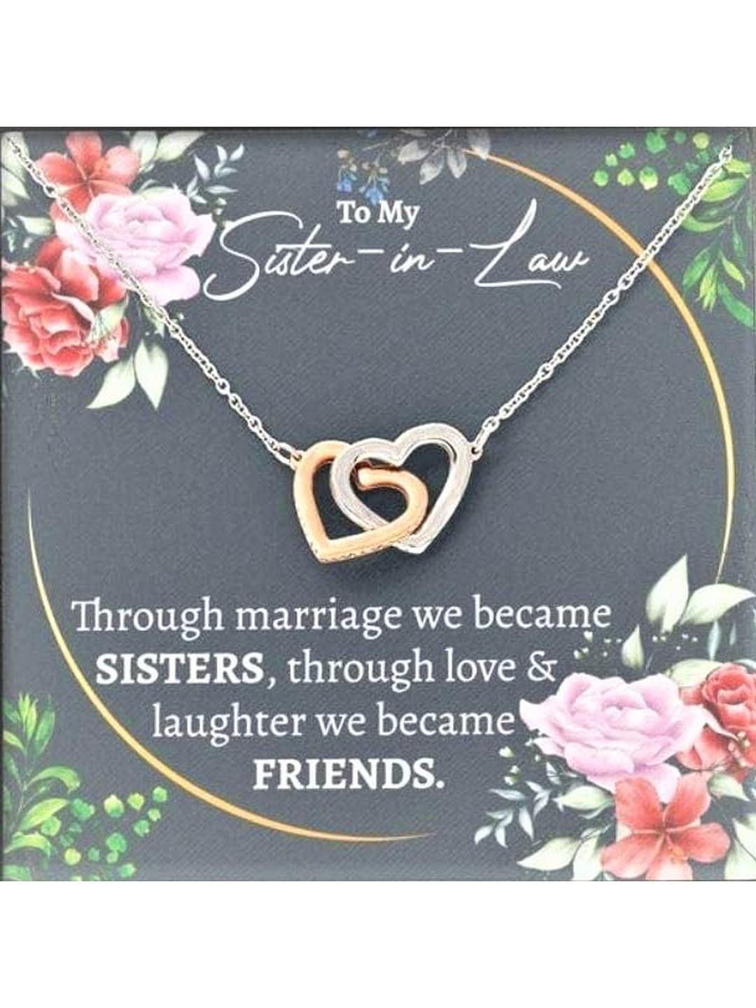Silver Gift Sister Necklace, Sister In Law Gift, Sister In Law Wedding, Future Sister In Law, Siste