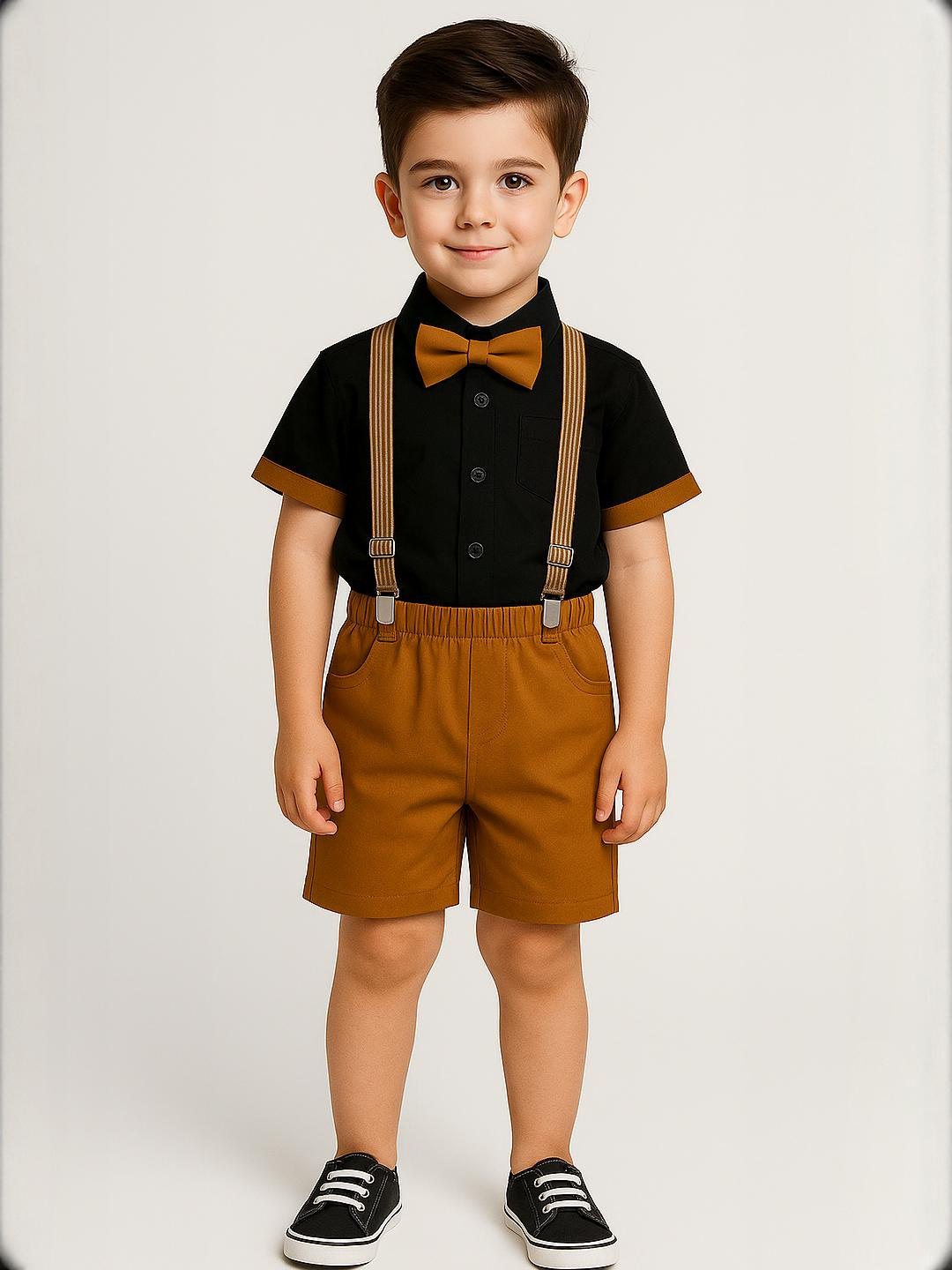 TOGEPI Boys Brown Clothing Set