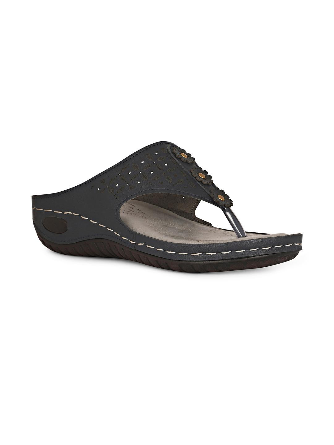 FEET FIRST Women Navy Blue Sandals