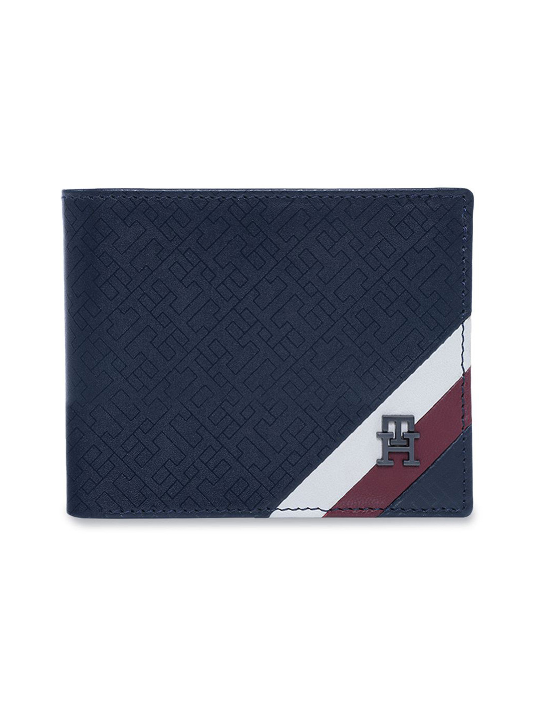 Tommy Hilfiger Men RFID Printed Leather Two Fold Wallet