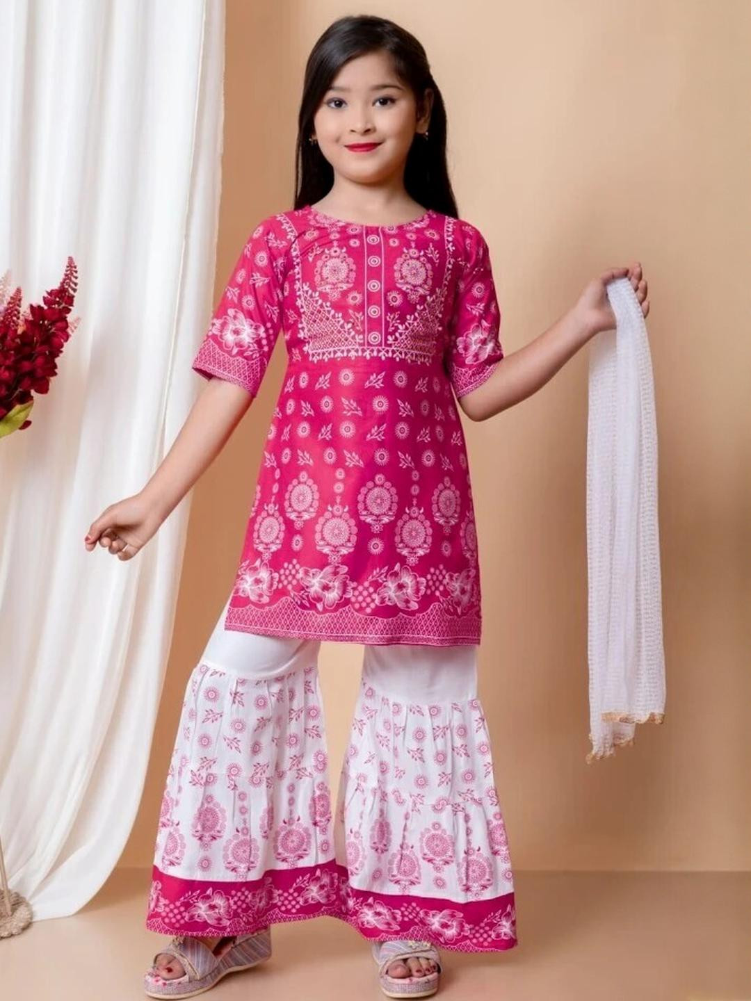 NFashion Girls 2-3 Years pink kurta set