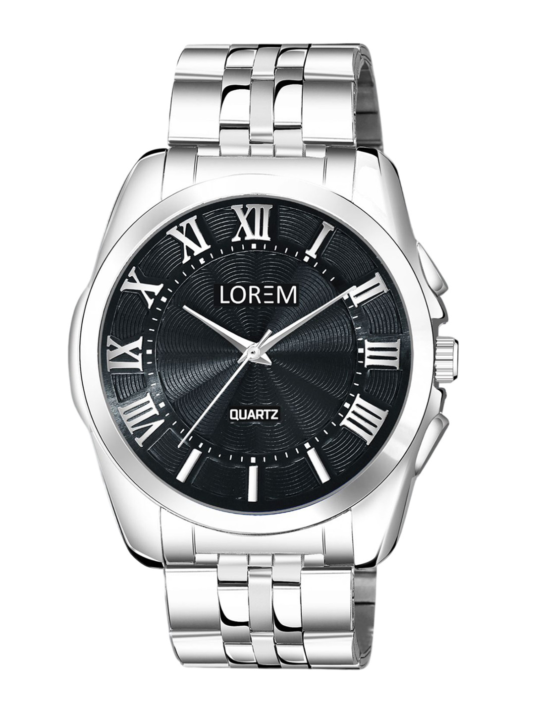 LOREM Men Round Textured Dial Analogue Watch LR125