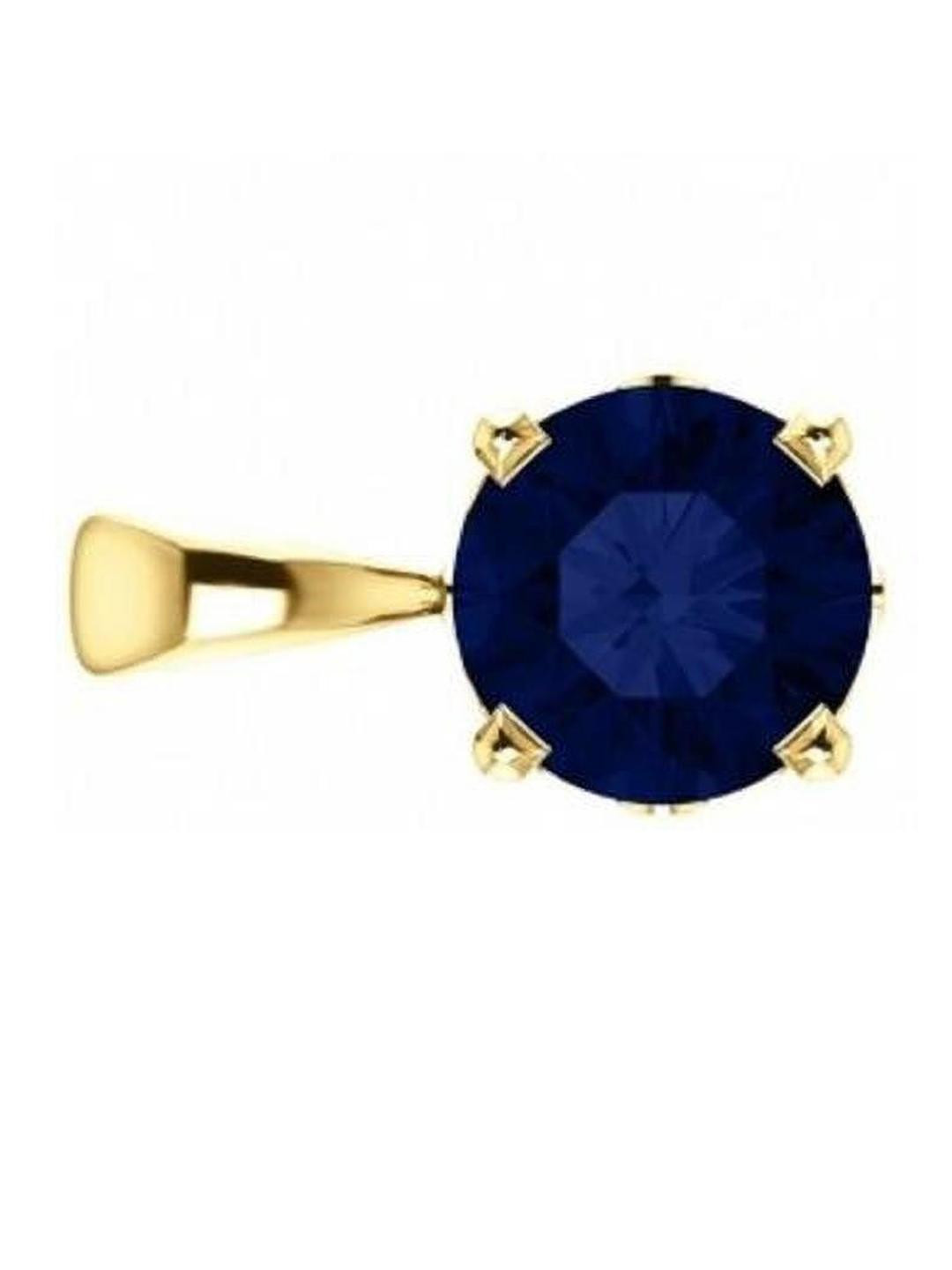 RAVIOUR LIFESTYLE Blue Stone Studded Gold Pleated pendant