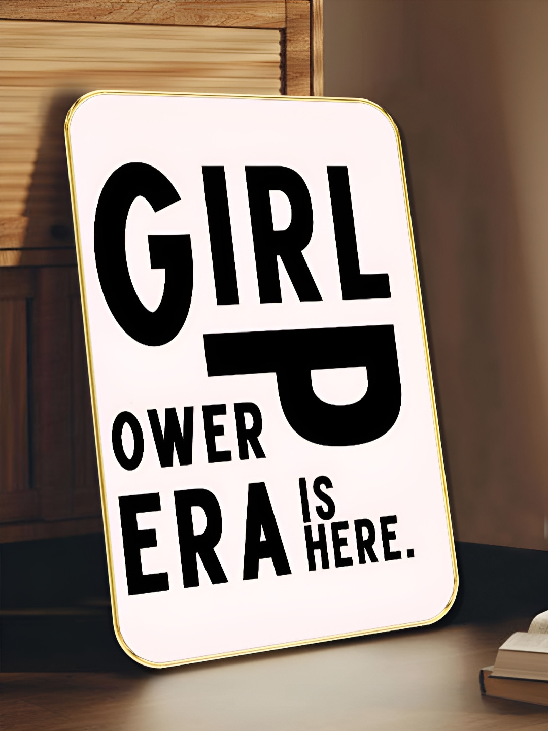 SAF Black & Off White Girl Power Era Wall Art