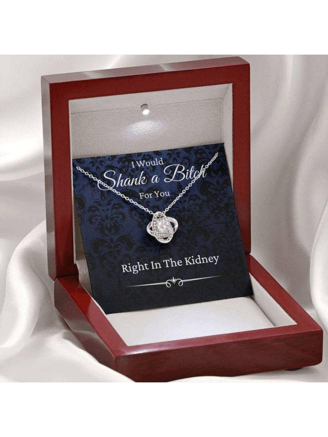 Silver Gift Friend Necklace, Shank A Bitch For You Necklace Gift, Funny Gift For Friend, Sister, Be