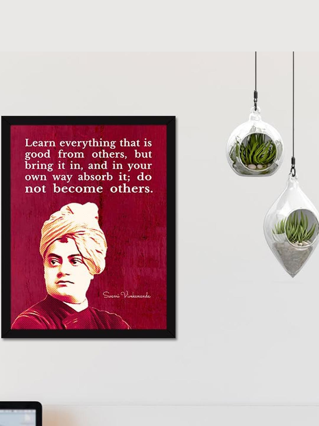 Chaka Chaundh Maroon 1 Piece Wood Other Wall Photographs
