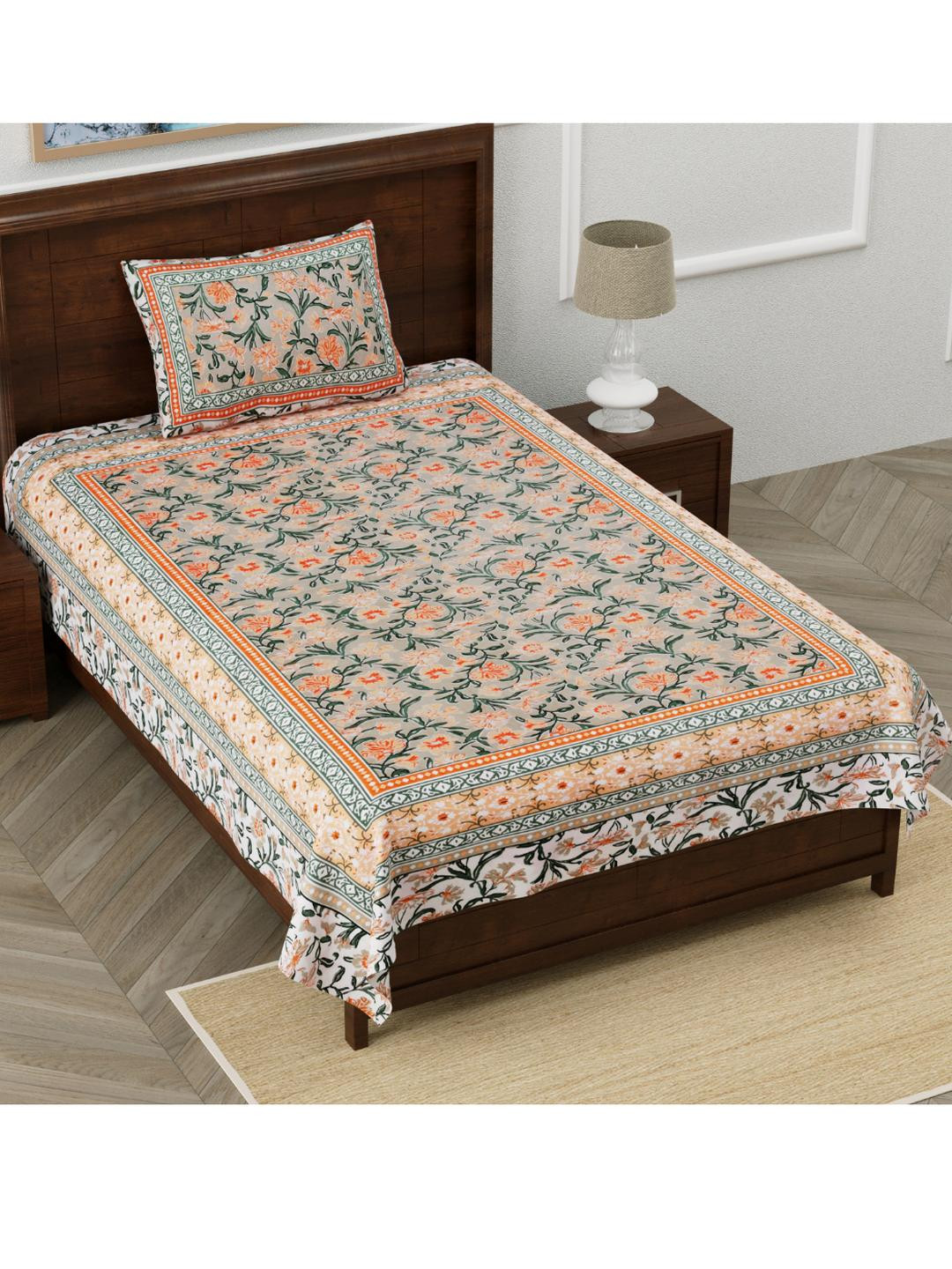 Shubastik Orange Bedsheets